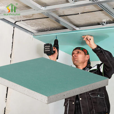 Buen precio fuego resistente del cartón yeso de humedad de 4x8 15m m clasificado para las cocinas de los cuartos de baño en línea