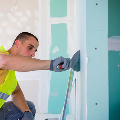 Buen precio cartón yeso resistente verde de agua apoyada de 9m m para la división de la mampostería seca en línea