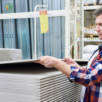 Buen precio Placa de yeso resistente a la humedad de 1220x2440mm, espesor 9mm-15mm en línea