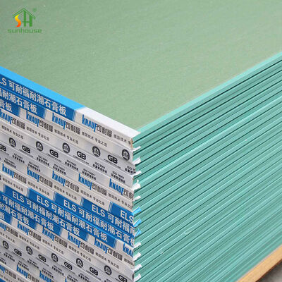 Buen precio Diseño moderno 5/8 pulgadas 1/2 pulgadas Panel de yeso no combustible Material de yeso resistente al agua Resistencia al agua Placas de yeso en línea