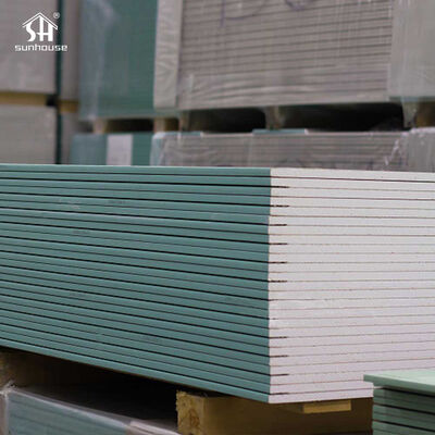 Buen precio Tabla de yeso resistente a la humedad verde para paredes interiores, techos y aplicaciones en salas húmedas en línea